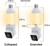 Bulb Cam - 2K HD Smart Light Bulb Security Camera with Color Night Vision, 800-Lumen Dimmable LED, 160° Wide View, Motion Detection & Siren, E26 Socket, Alexa/Google/Ifttt