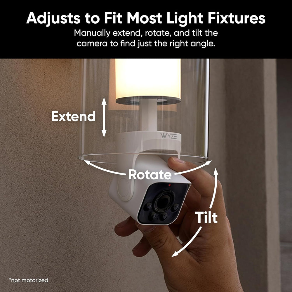 Bulb Cam - 2K HD Smart Light Bulb Security Camera with Color Night Vision, 800-Lumen Dimmable LED, 160° Wide View, Motion Detection & Siren, E26 Socket, Alexa/Google/Ifttt